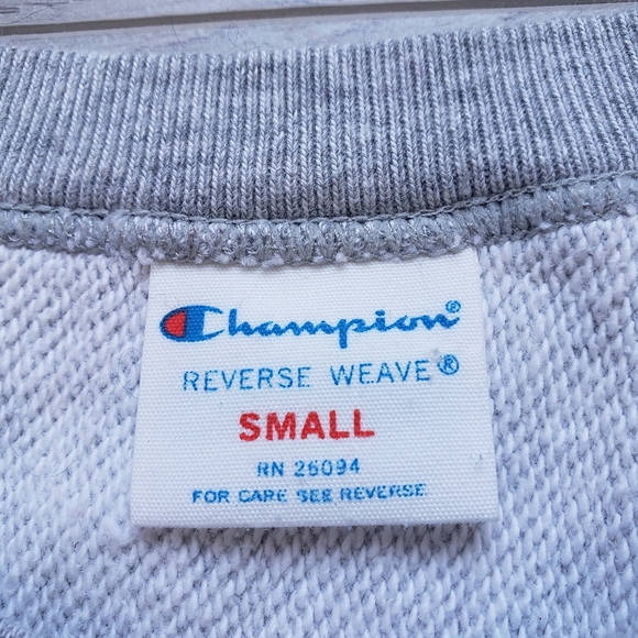 CHAMPION Crewneck Pullover grey w/ white C8 - Picture 5 of 7